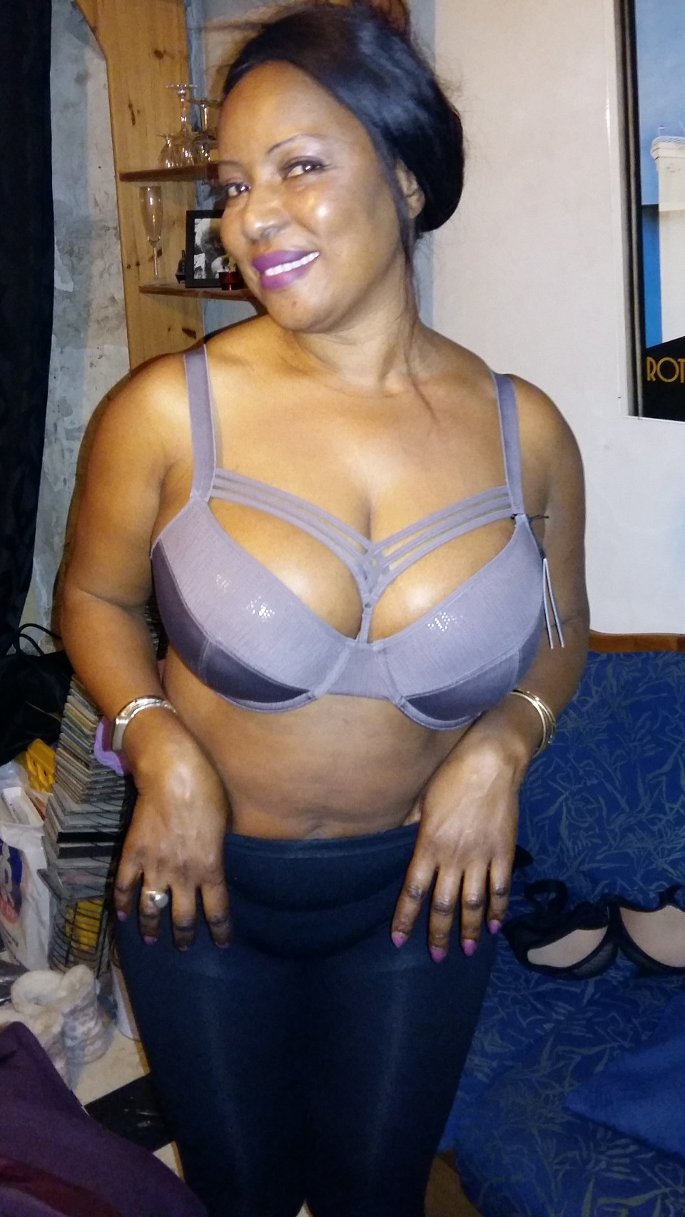 Ndey showing her new size 85E bra