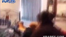 Mum beats half naked daughter for being a slut