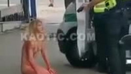 Naked girl arrested