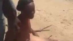 Africa Yoruba woman caught burgling stripped