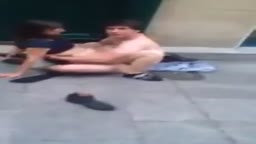 infidel french drunk couple Fucking on a Paris sidewalk, muslims caught and laughing, racial fuckion