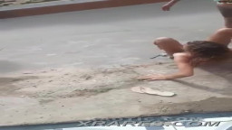Favela girl stripped beaten