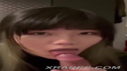 Asian cutie giving head