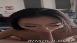 Asian cutie gives blowjob