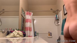 My sister in the bathroom