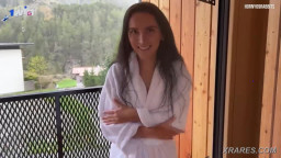 Step mom stuck on balcony, saved and deep throated off by daring stepson - XXX!