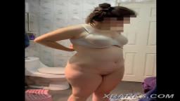 spycam: milf undresses in bathroom nude