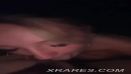 Drunk blonde teen sucks in the car