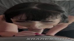 Sexy brunette thot sucks and fucks