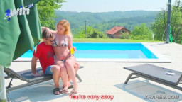 Step mom cleans pool, replaces hubby! Leaves a tip for him - XXX!