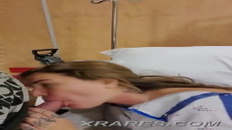 Hospital blowjob and cumshot