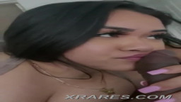 Thick asian with big tits sucks bbc