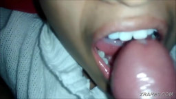 Cum in Latina mouth