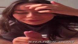 Brunette beauty sucks dick