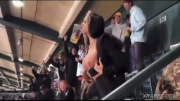 Flash boobs in public