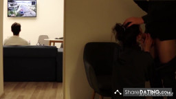 Russian Brunette Amateur in CyberFUCK Parody