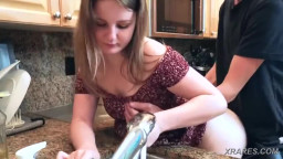 Cum inside her when washing dishes