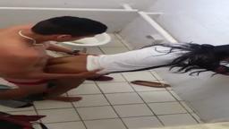 teen fcked in toilet