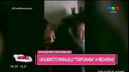 Latina female thieves stripped half naked and whipped